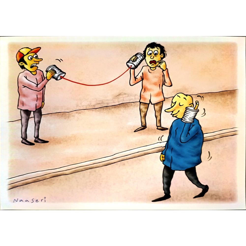 Abbas Naaseri 29x21cm Orijinal Karikatür BOD04586