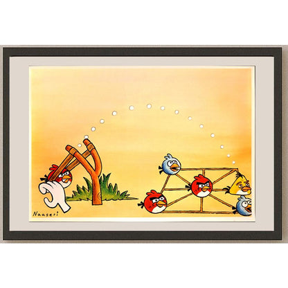 Abbas Naaseri 29x21cm Orijinal Karikatür BOD04587