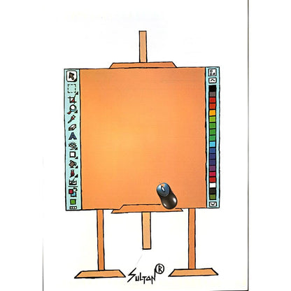 Reshad Sultanovic 29x21cm Orijinal Karikatür BOD04599