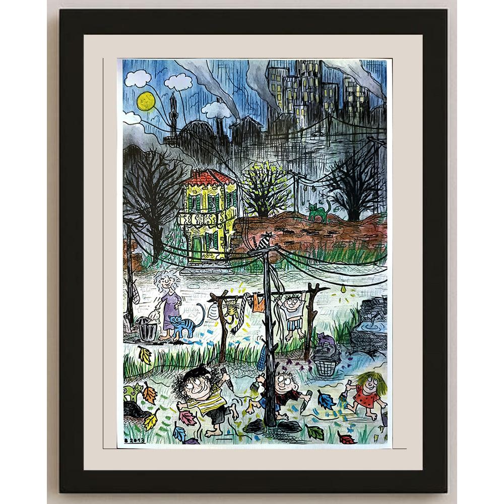 Makbule Biçer 29x21cm Orijinal Karikatür BOD04604