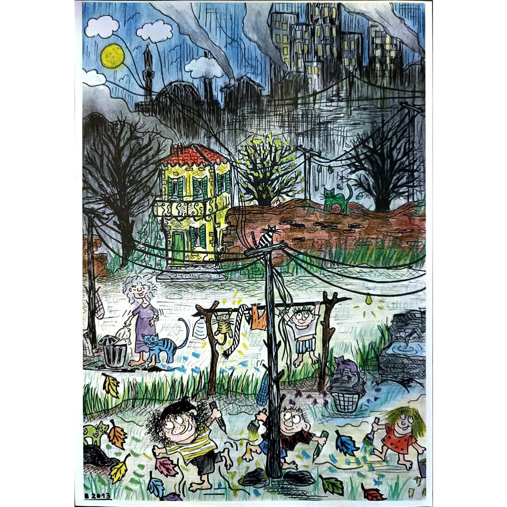 Makbule Biçer 29x21cm Orijinal Karikatür BOD04604