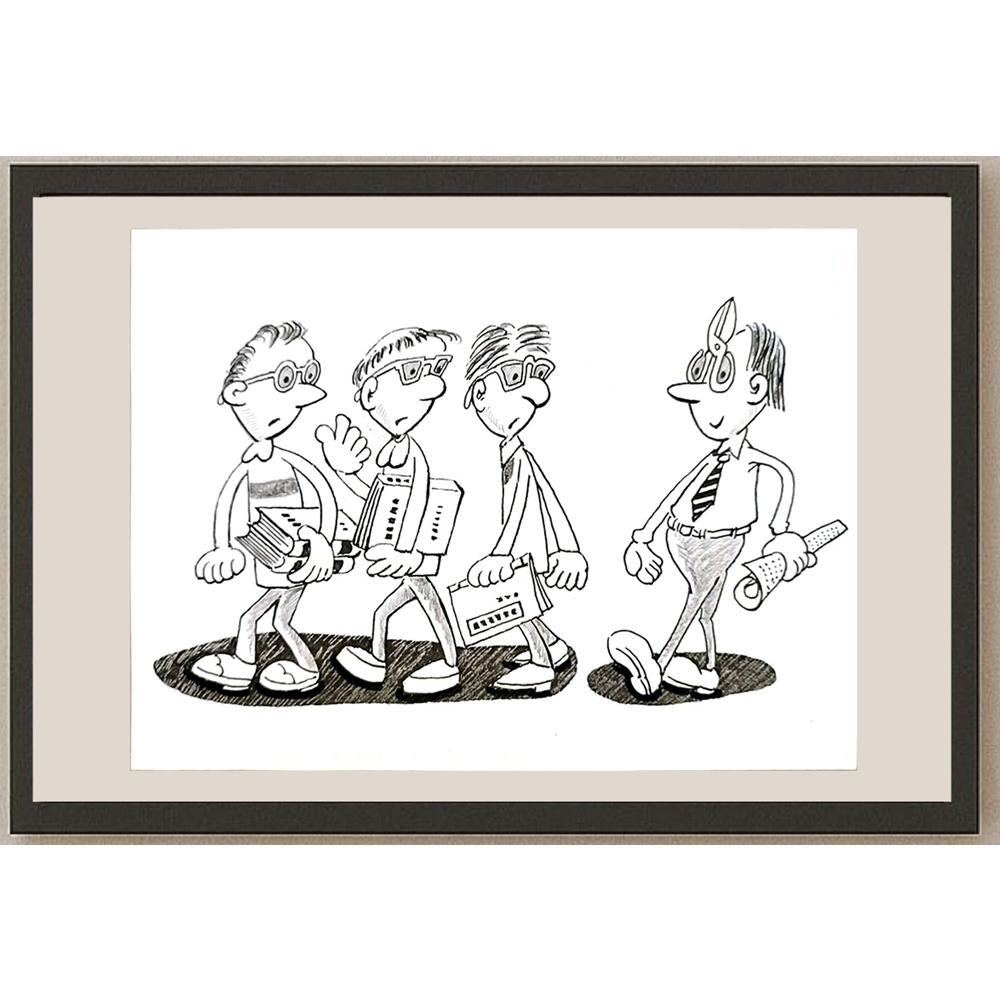 Ma Heng Chao 21x16cm Orijinal Karikatür BOD04605