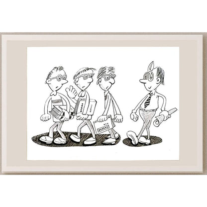 Ma Heng Chao 21x16cm Orijinal Karikatür BOD04605