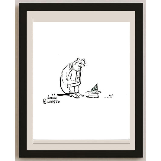 Jorge Barreto 29x21cm Orijinal Karikatür BOD04607