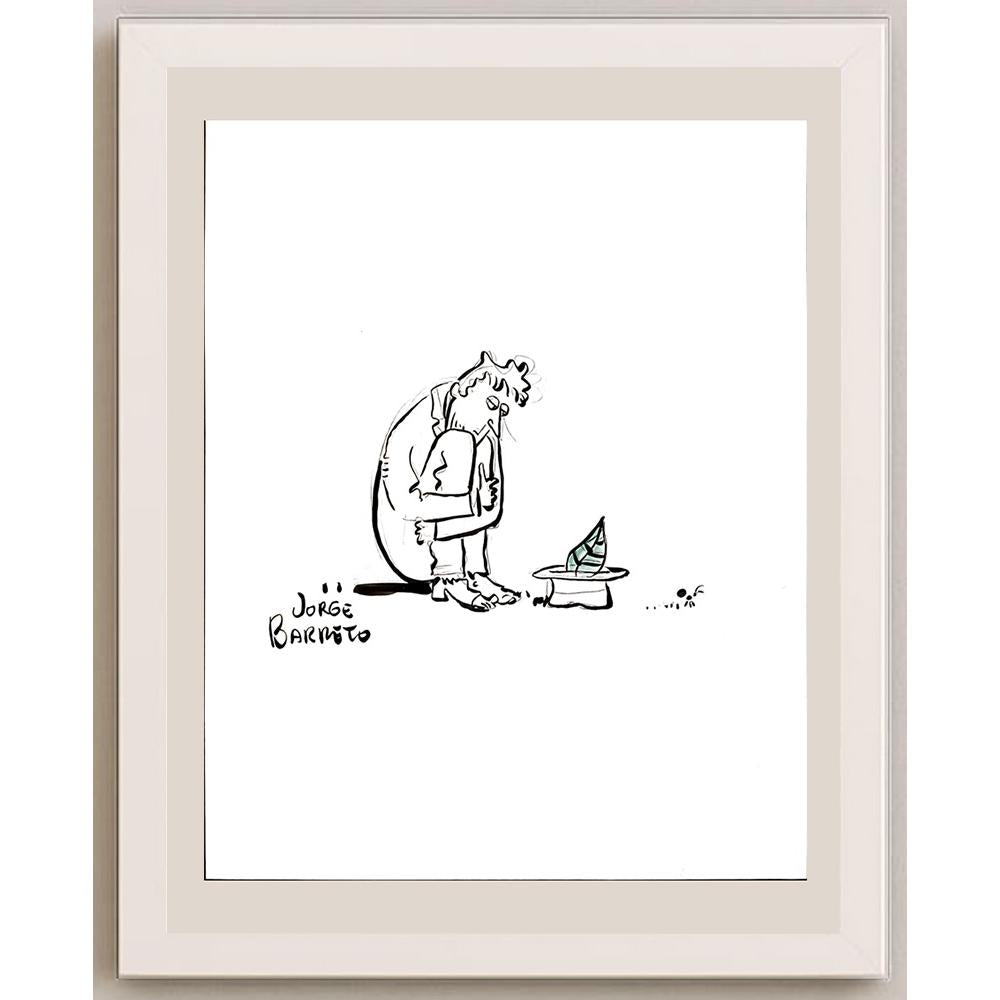Jorge Barreto 29x21cm Orijinal Karikatür BOD04607