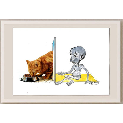 Shadid Atiqullah 29x21cm Orijinal Karikatür BOD04610