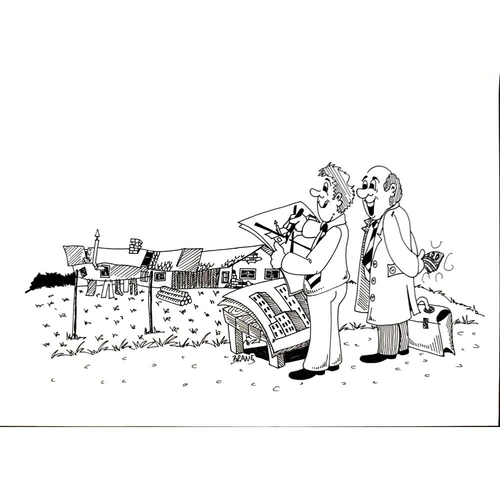 Branko Zupanic 29x21cm Orijinal Karikatür BOD04613