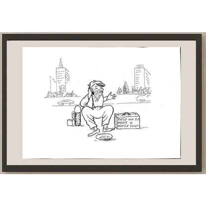 Yosef Fayer 33x23cm Orijinal Karikatür BOD04614