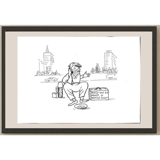 Yosef Fayer 33x23cm Orijinal Karikatür BOD04614