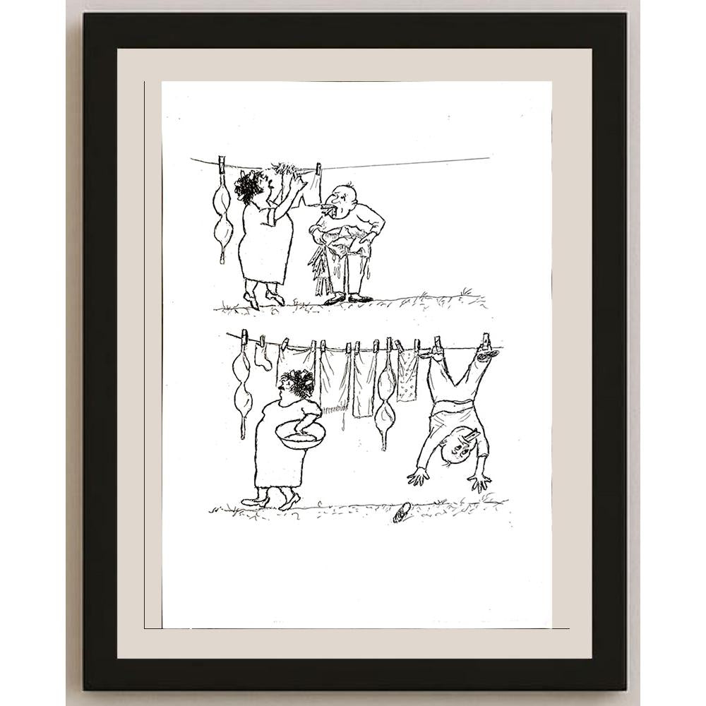 Yosef Fayer 33x23cm Orijinal Karikatür BOD04616