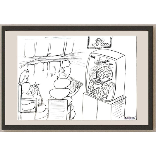 Michael Tetievski 29x21cm Orijinal Karikatür BOD04617