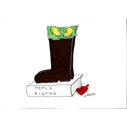 Stanko Zmazek 29x21cm Orijinal Karikatür BOD04622