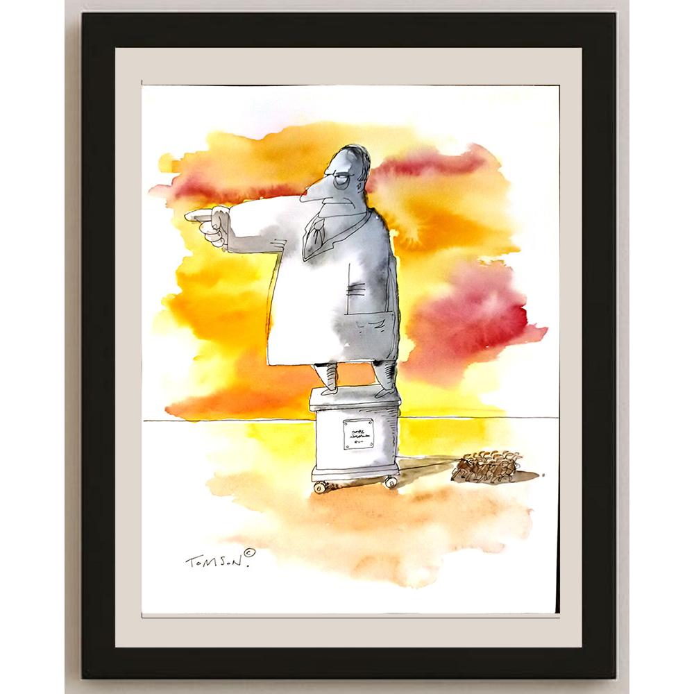 Tomek Woloszyn 30x24cm Orijinal Karikatür BOD04624