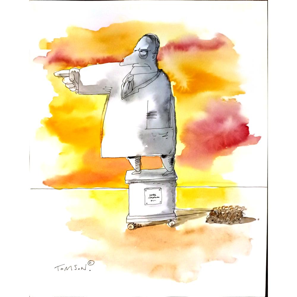 Tomek Woloszyn 30x24cm Orijinal Karikatür BOD04624