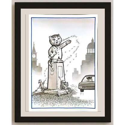 Lu Guo Hong 31x22cm Orijinal Karikatür BOD04627