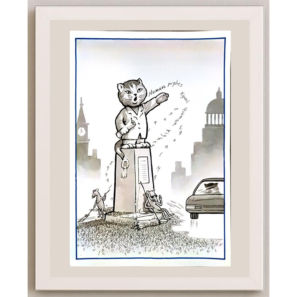 Lu Guo Hong 31x22cm Orijinal Karikatür BOD04627
