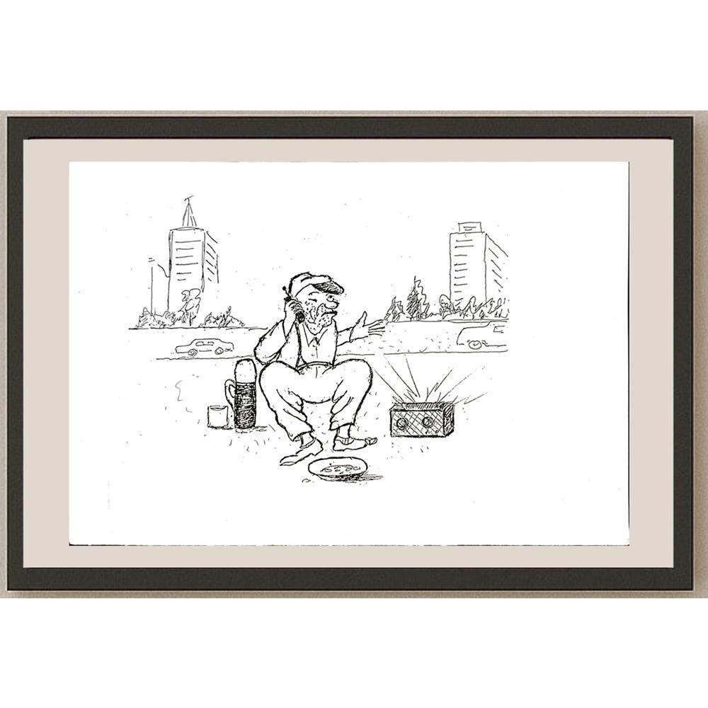 Yosef Fayer 33x23cm Orijinal Karikatür BOD04628