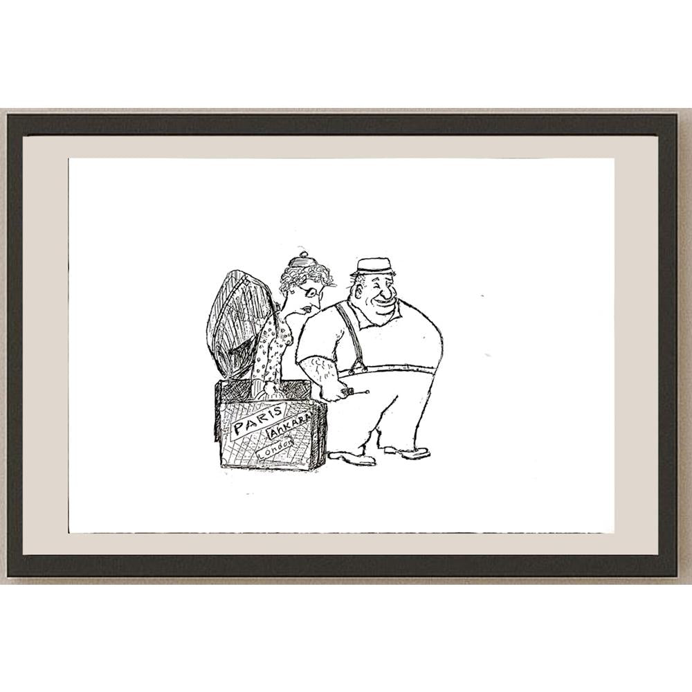 Yosef Fayer 33x23cm Orijinal Karikatür BOD04629
