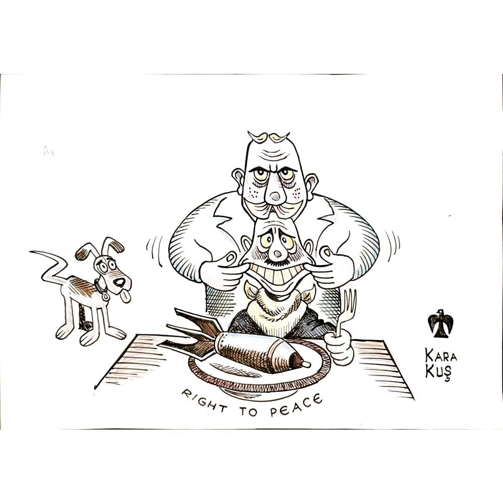 Ivan Karakosevic 35x25cm Orijinal Karikatür BOD04633