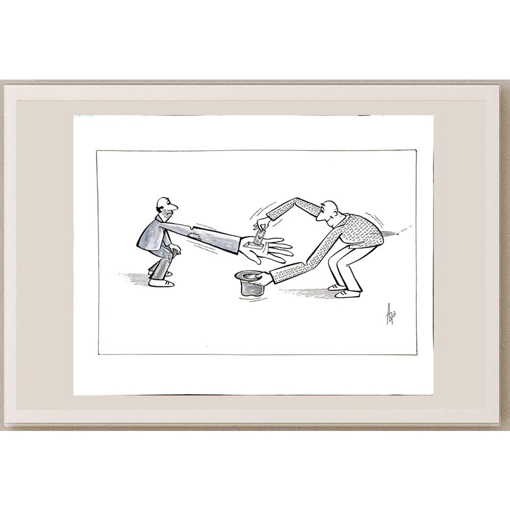 Milan Alasevic 39x33cm Orijinal Karikatür BOD04639