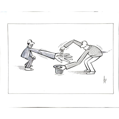 Milan Alasevic 39x33cm Orijinal Karikatür BOD04639
