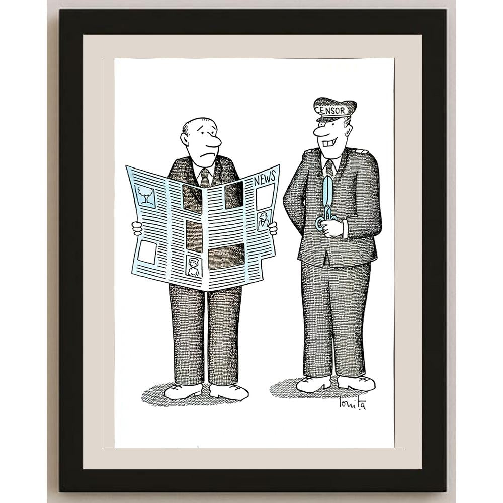 Nicolae Ionita 43x30cm Orijinal Karikatür BOD04649