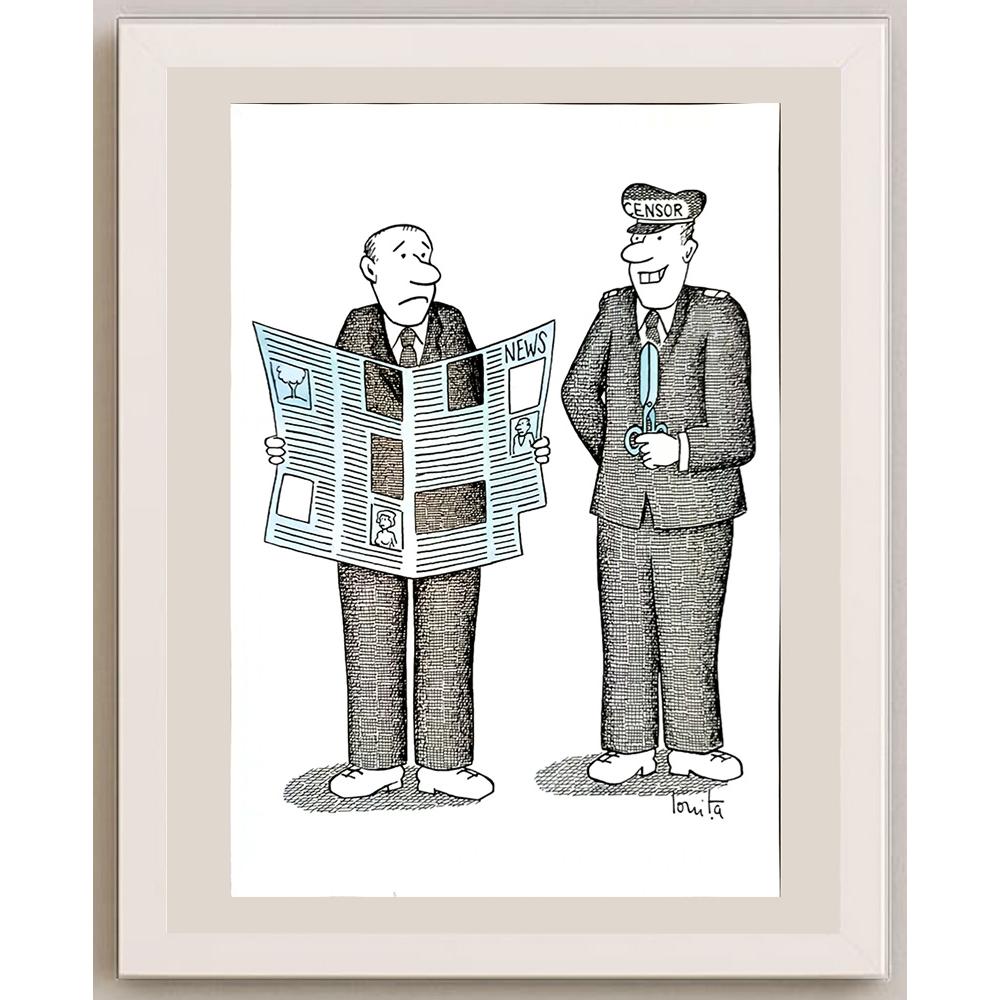 Nicolae Ionita 43x30cm Orijinal Karikatür BOD04649