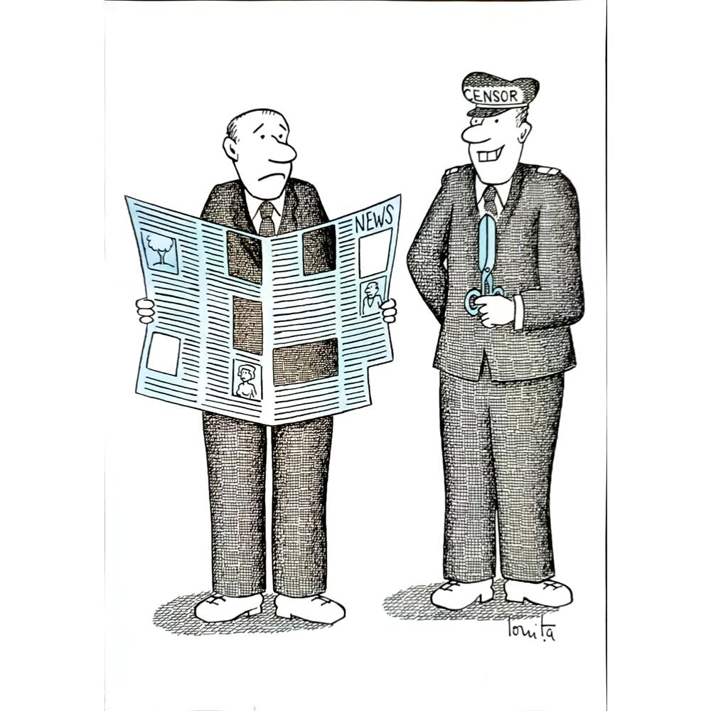 Nicolae Ionita 43x30cm Orijinal Karikatür BOD04649