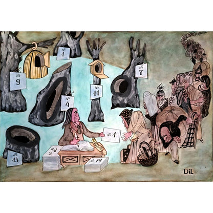 Dilyan Dochev 43x30cm Orijinal Karikatür BOD04650