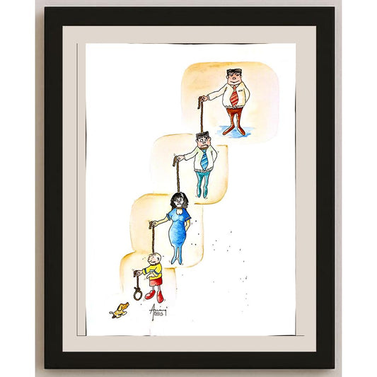 Milan Alasevic 43x30cm Orijinal Karikatür BOD04658
