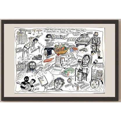 Gauti Minde 39x33cm Orijinal Karikatür BOD04660