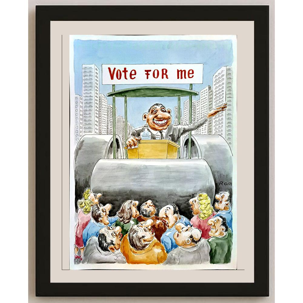 Romanov Vladimir 39x30cm Orijinal Karikatür BOD04661