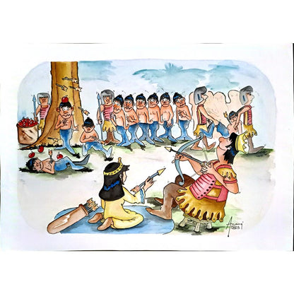 Anang Hadl Handoko 43x30cm Orijinal Karikatür BOD04662