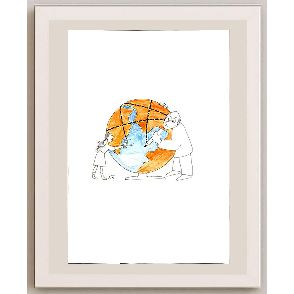Anahita Abasi 43x30cm Orijinal Karikatür BOD04663