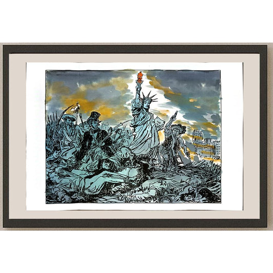 Zhang Wei 29x21cm Orijinal Karikatür BOD04668