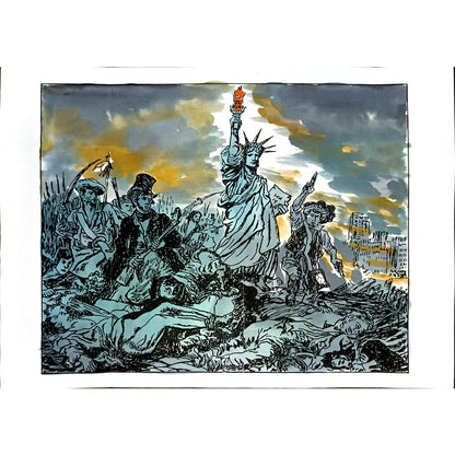Zhang Wei 29x21cm Orijinal Karikatür BOD04668