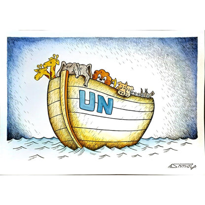 Shmidt Alexander 29x21cm Orijinal Karikatür BOD04669