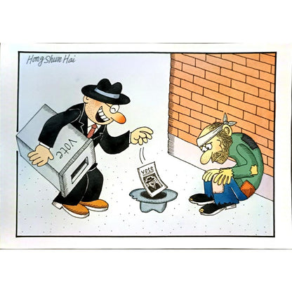 Hong Shun Hai 29x21cm Orijinal Karikatür BOD04670