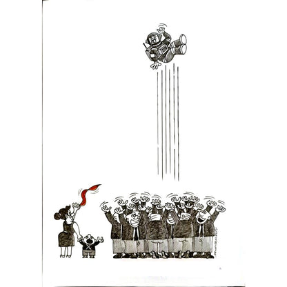 Li Rungwuan 29x21cm Orijinal Karikatür BOD04673