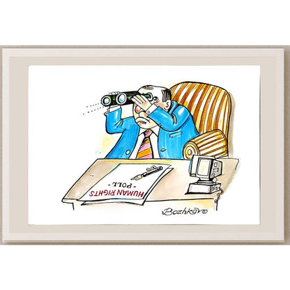 Miroslav Bozhkov 29x21cm Orijinal Karikatür BOD04677