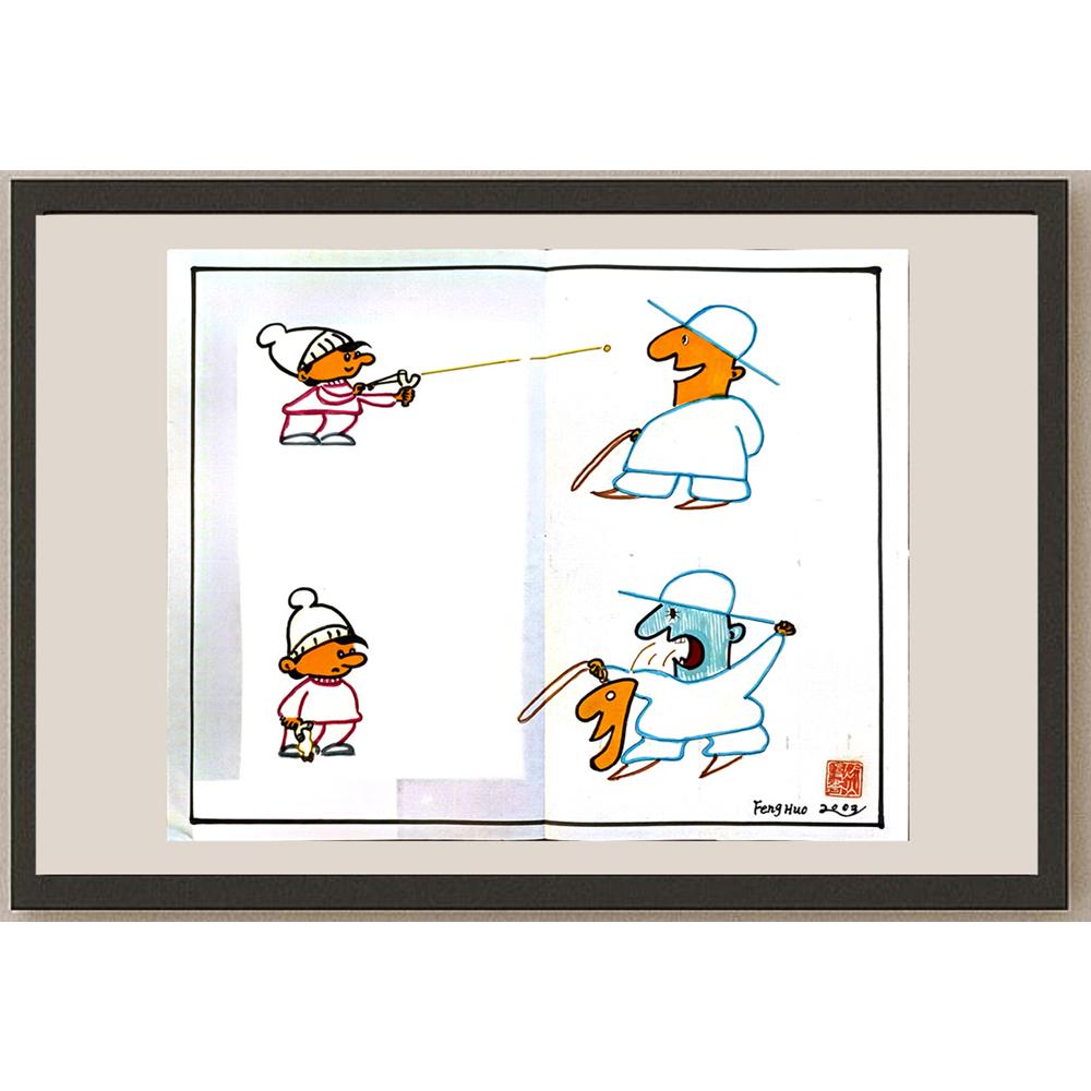 Feng Huo 35x30cm Orijinal Karikatür BOD04680