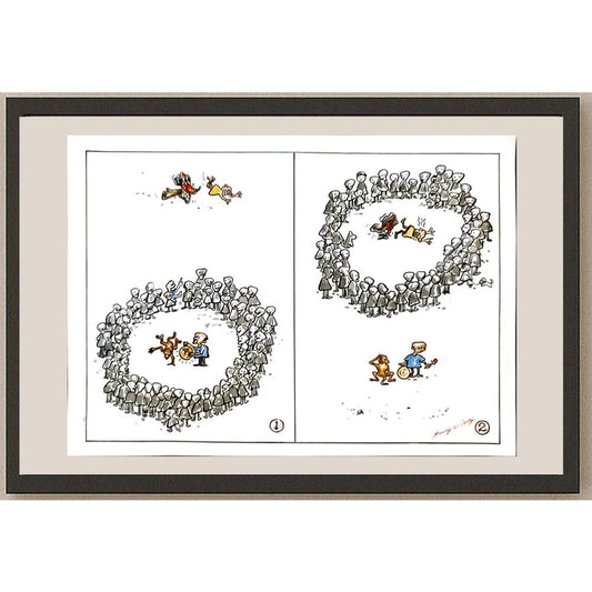 Huang Qi Gong 29x21cm Orijinal Karikatür BOD04681