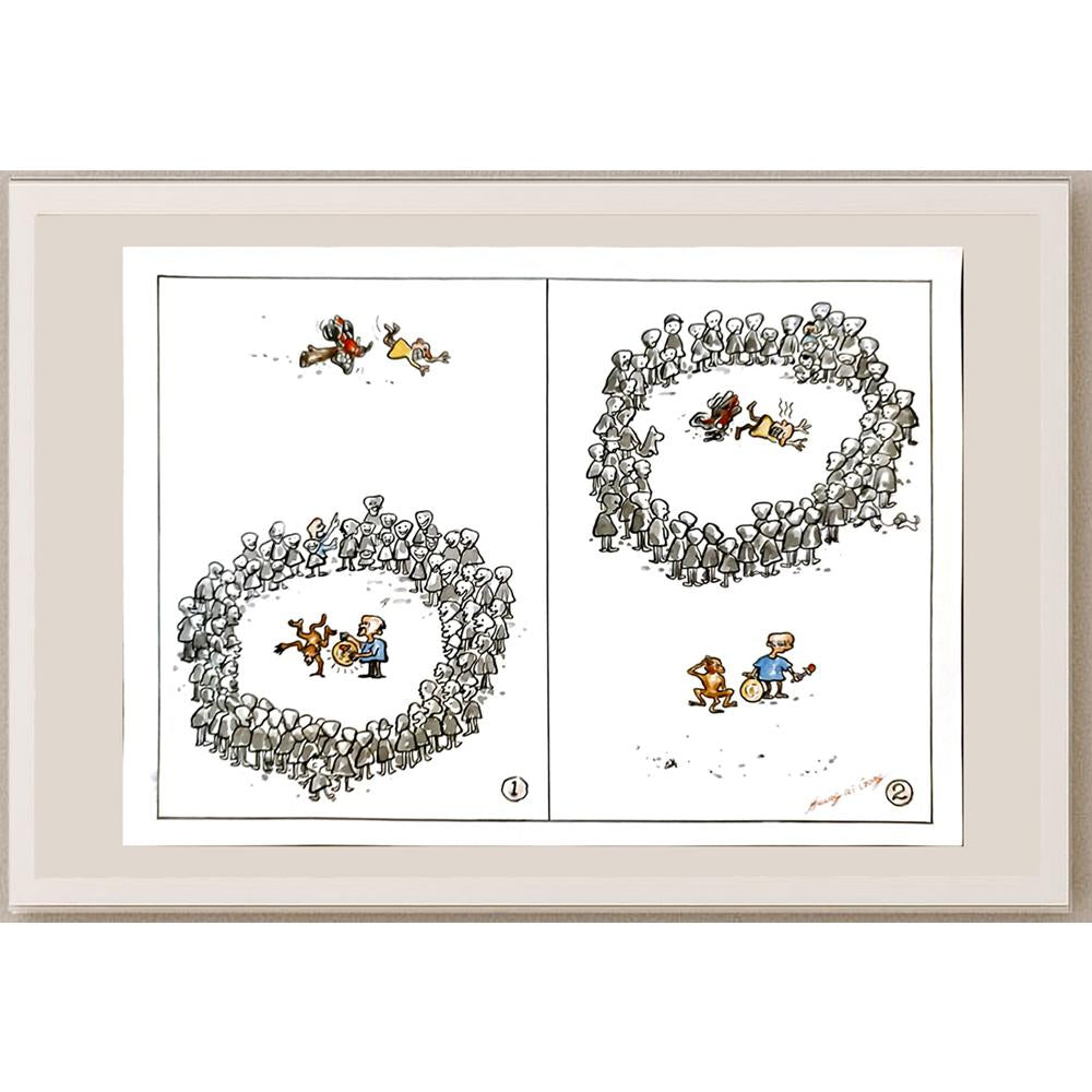Huang Qi Gong 29x21cm Orijinal Karikatür BOD04681