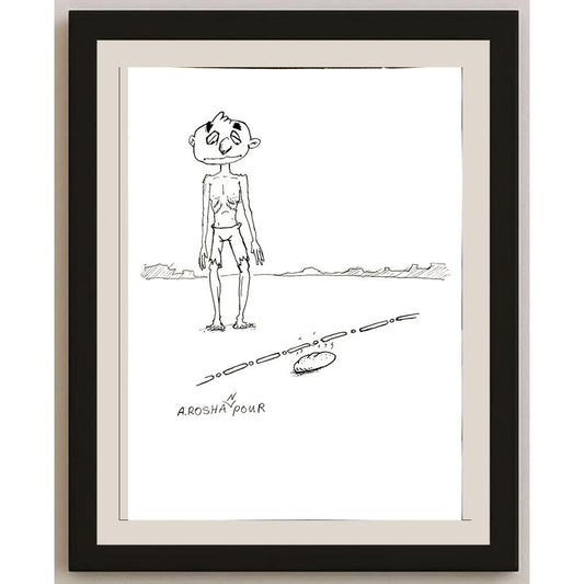 Amin Roshanpour 29x21cm Orijinal Karikatür BOD04682