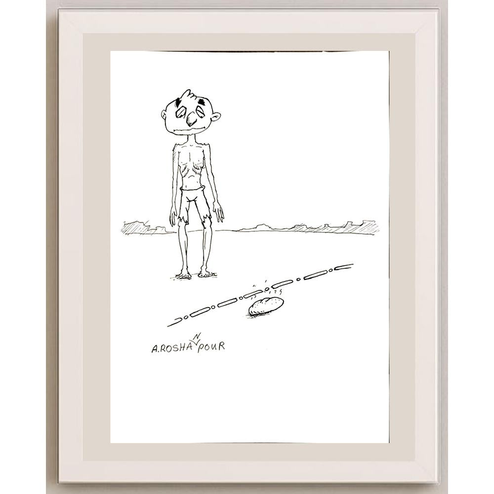 Amin Roshanpour 29x21cm Orijinal Karikatür BOD04682
