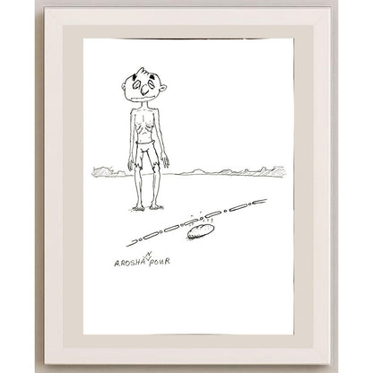 Amin Roshanpour 29x21cm Orijinal Karikatür BOD04682