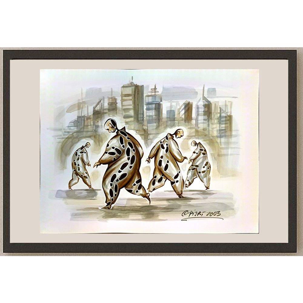Andre Pijet 30x23cm Orijinal Karikatür BOD04683
