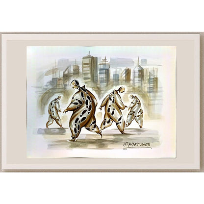 Andre Pijet 30x23cm Orijinal Karikatür BOD04683