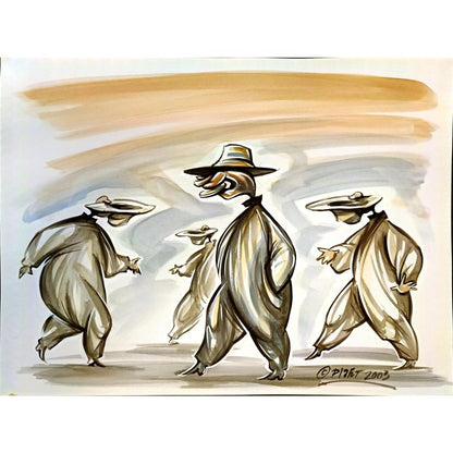 Andre Pijet 30x23cm Orijinal Karikatür BOD04685