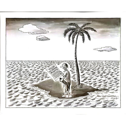 Alex Noel Watson 31x26cm Orijinal Karikatür BOD04689